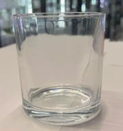 Glass Candle Jar Clear 8x9
