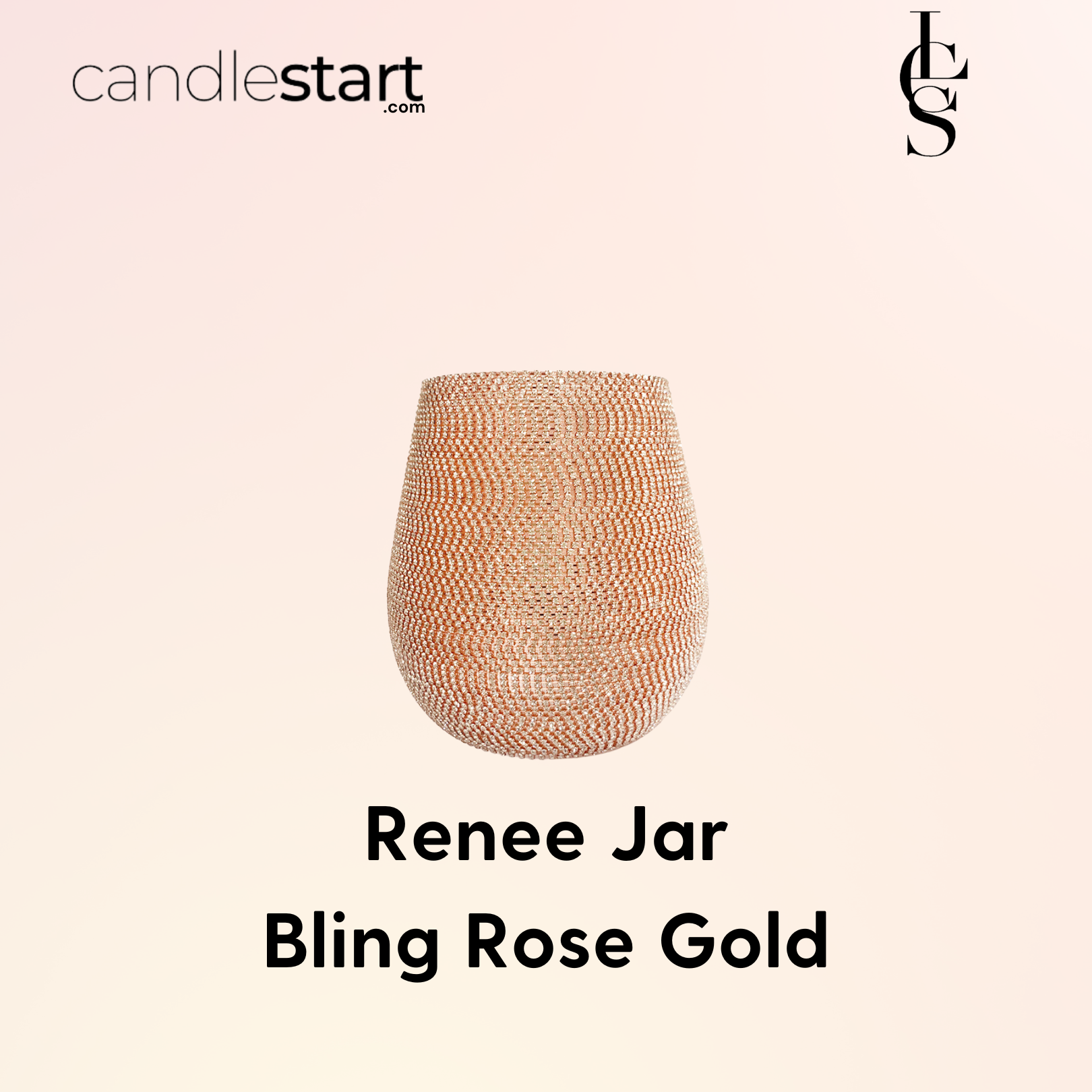 Renee Jar Bling Rose Gold - Luxury Candle Supplies